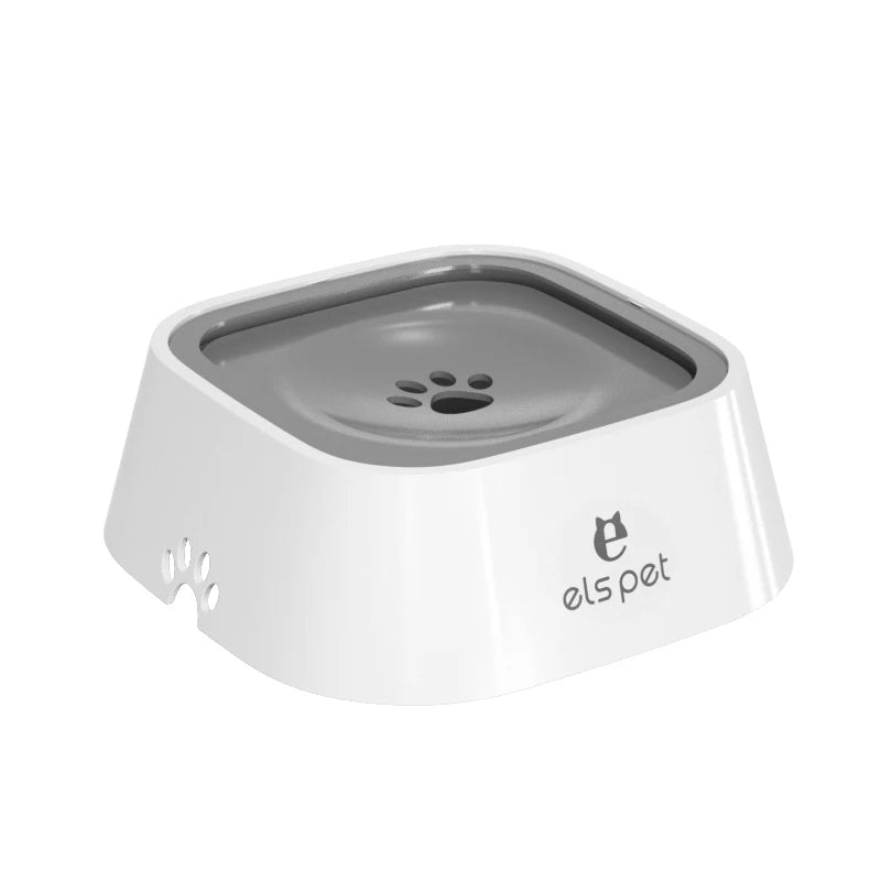 Elspet Dog Drinking Water Bowl Floating Non-Wetting Mouth Vehicle Mounted Floating Dog Cat Bowl without Spill 1L Water Dispense