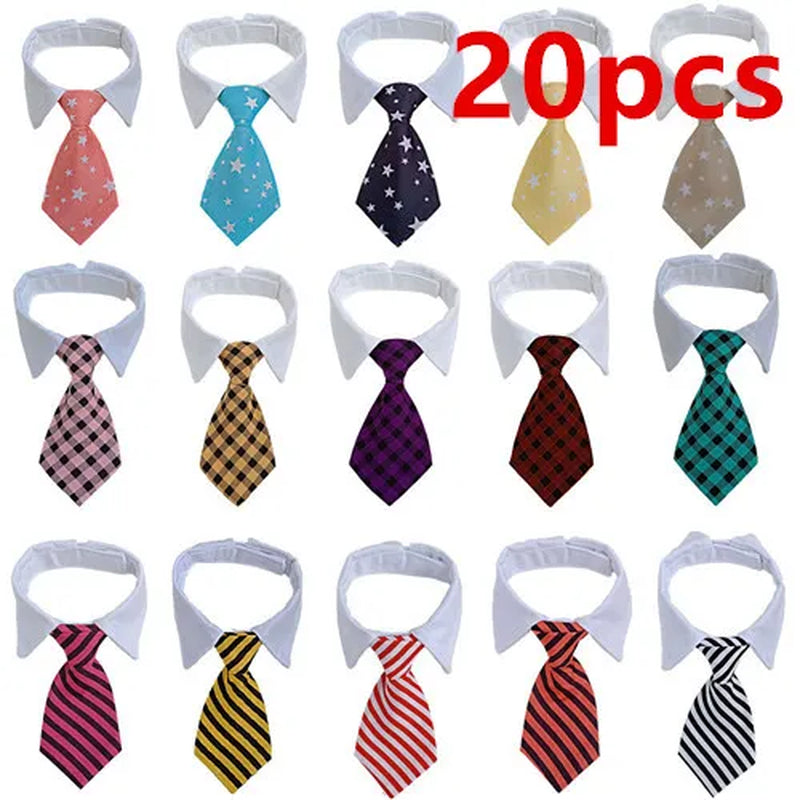 20/50Pcs Dog Decorations Products Pet Cat Dog Tie Small Bowtie Pet Goods for the Holiday Grooming Accessories Pet Shop