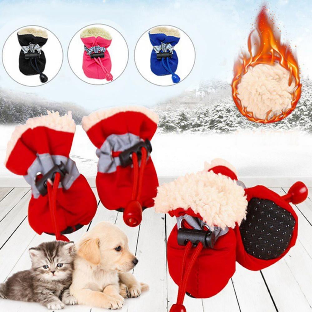 Winter Dog Shoes for Small Dogs,Anti-Slip Dogs Boots Paw Protector