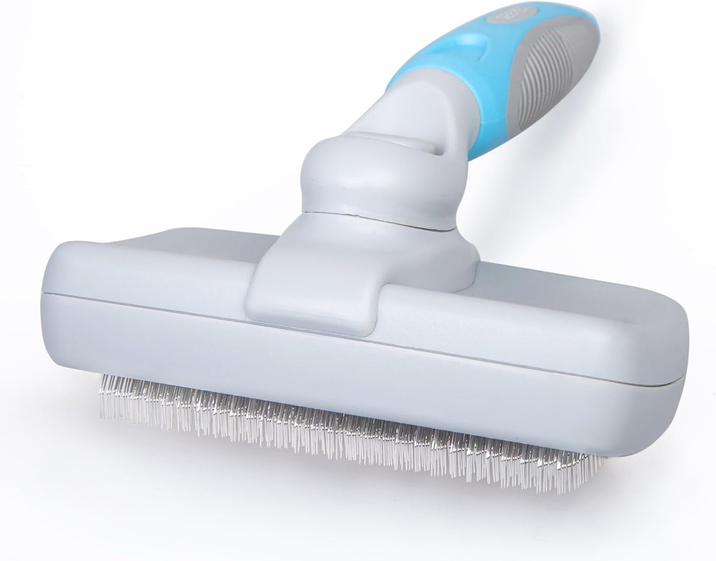 Self Cleaning Slicker Brush for Dogs and Cats - Easy to Clean Pet Grooming Brush Removes Mats and Loose Hair with Minimal Effort and Comfort - Suitable for Long or Short Hair (Medium-Large)