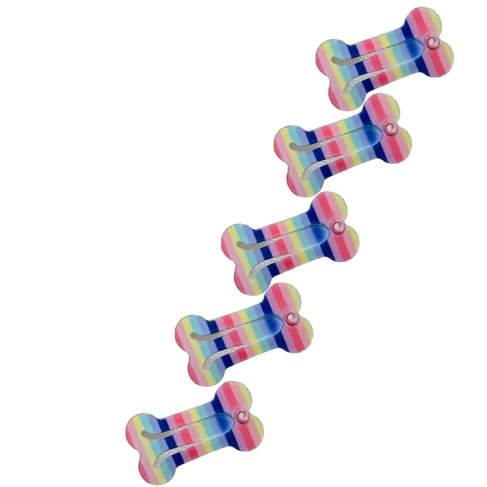5Pcs Pet Colorful Hairpin Puppy Mini Dog Bone Hair Clips Pet Hair Grooming Clips Dog Hair Accessories