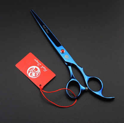 Professional 7.0 Inch 4PCS Pet Grooming Scissors Kit Japan Premium Steel Straight & Curved & Thinning Blade Dog Hair Cutting Shears Set with Case