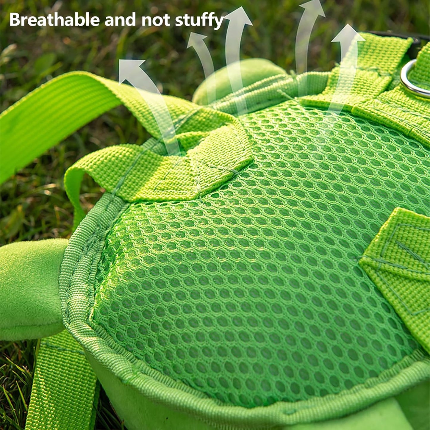 Dog Harness Backpack - Breathable Cute Turtle Shape Dog Backpack for Dogs to Wear,Dog Poop Bag Dispenser,Pet Self Carrier Snack Bag for Pet Outdoor Training Walking Travel Green