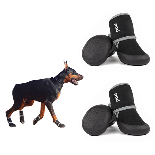 4Pcs Pet Dog Shoes Boots Rubber anti Slip Waterproof for Small Large Dogs