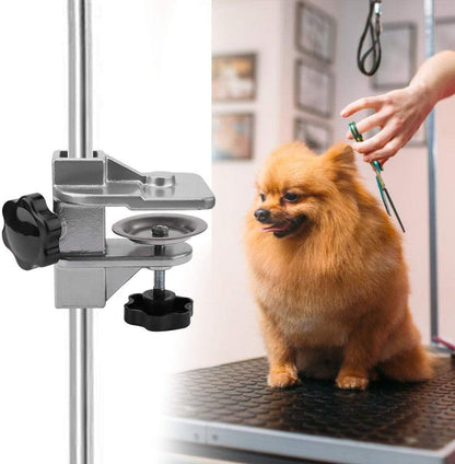 Pet Grooming Table Arms Clamp - Metal Dog Grooming Table Arm H Bar Clamp Holder Aid Accessory Hair Dryer Clamp Clip Pet Grooming Table Accessories(Inner Dia 2.3×2.3Cm)