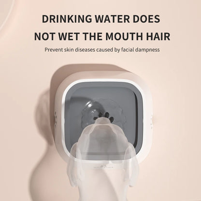 Elspet Dog Drinking Water Bowl Floating Non-Wetting Mouth Vehicle Mounted Floating Dog Cat Bowl without Spill 1L Water Dispense