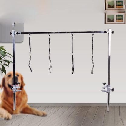 Pet Grooming Table Arms Clamp - Metal Dog Grooming Table Arm H Bar Clamp Holder Aid Accessory Hair Dryer Clamp Clip Pet Grooming Table Accessories(Inner Dia 2.3×2.3Cm)