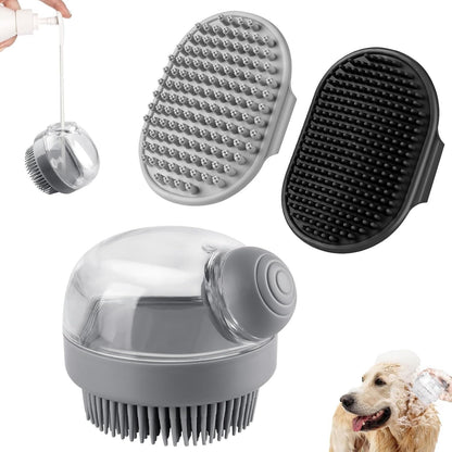 3PCS Dog Bath Brush Scrubber,Shamp
