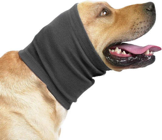 Dog Neck and Ear Warmer for Anxiety Relief Wrap Dog Ear Muffs Noise Protection Snood Headband for Dogs 2 Pack