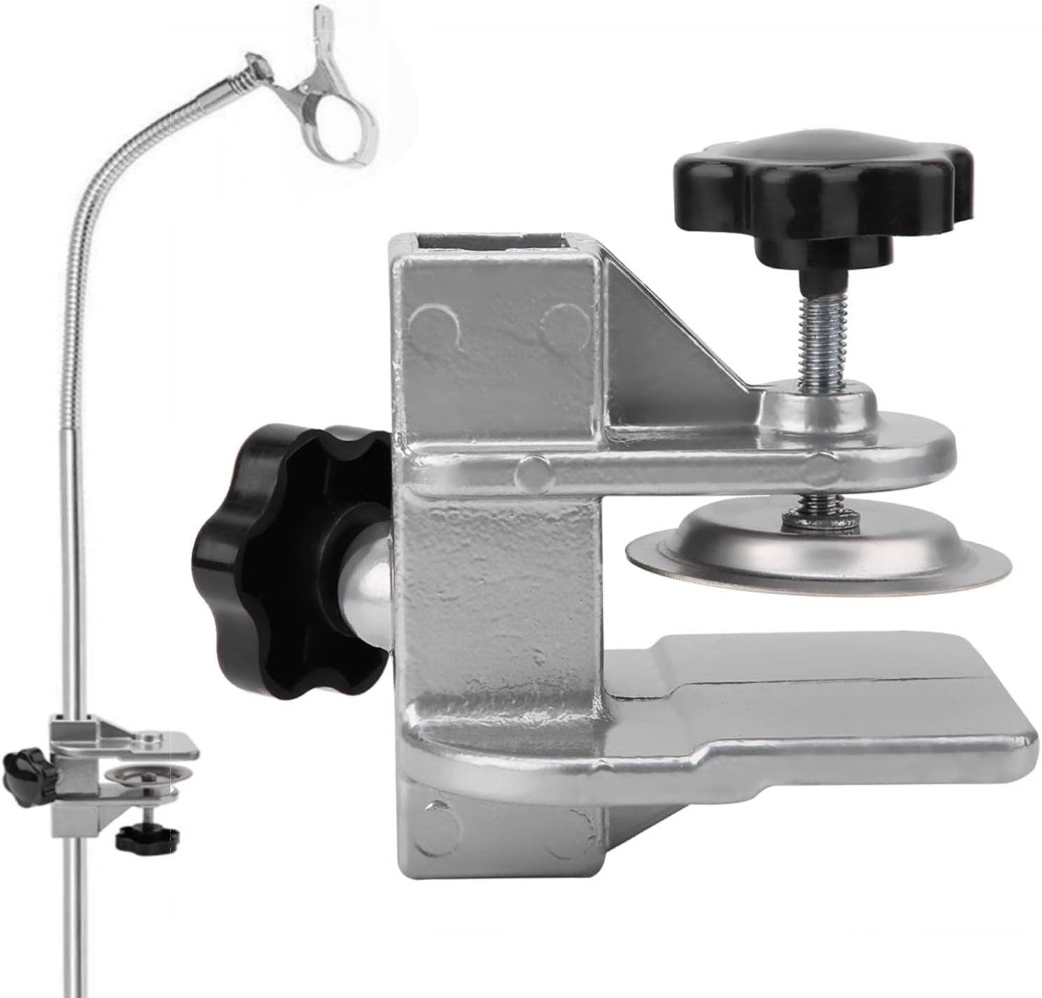 Pet Grooming Table Arms Clamp - Metal Dog Grooming Table Arm H Bar Clamp Holder Aid Accessory Hair Dryer Clamp Clip Pet Grooming Table Accessories(Inner Dia 2.3×2.3Cm)