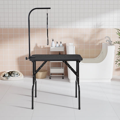 Pet Dog Cat Grooming Table Arm with Clamp 32'' Foldable Adjustable Height