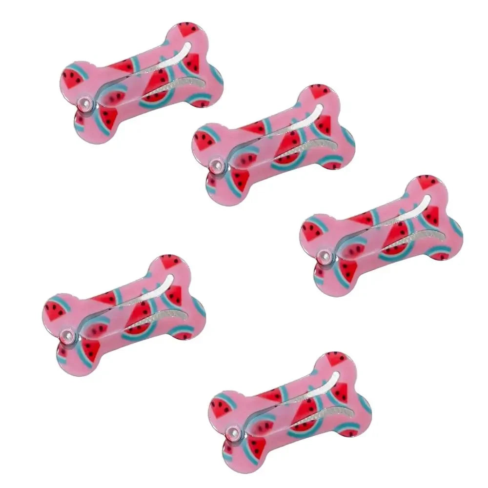 5Pcs Pet Colorful Hairpin Puppy Mini Dog Bone Hair Clips Pet Hair Grooming Clips Dog Hair Accessories