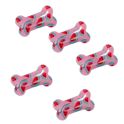 5Pcs Pet Colorful Hairpin Puppy Mini Dog Bone Hair Clips Pet Hair Grooming Clips Dog Hair Accessories