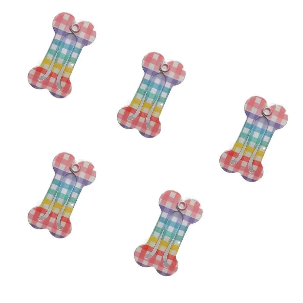 5Pcs Pet Colorful Hairpin Puppy Mini Dog Bone Hair Clips Pet Hair Grooming Clips Dog Hair Accessories