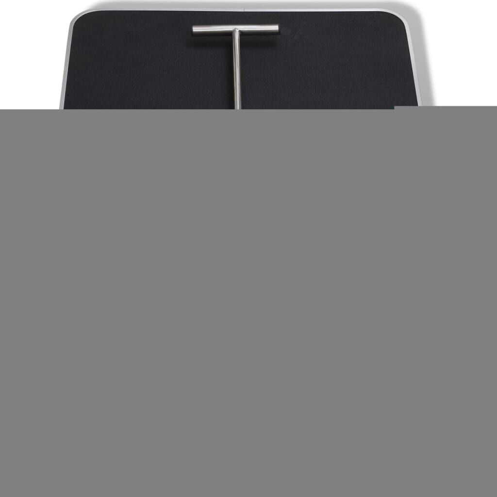 Dog Grooming Table Black Engineered Wood with Rubber Surface Medium