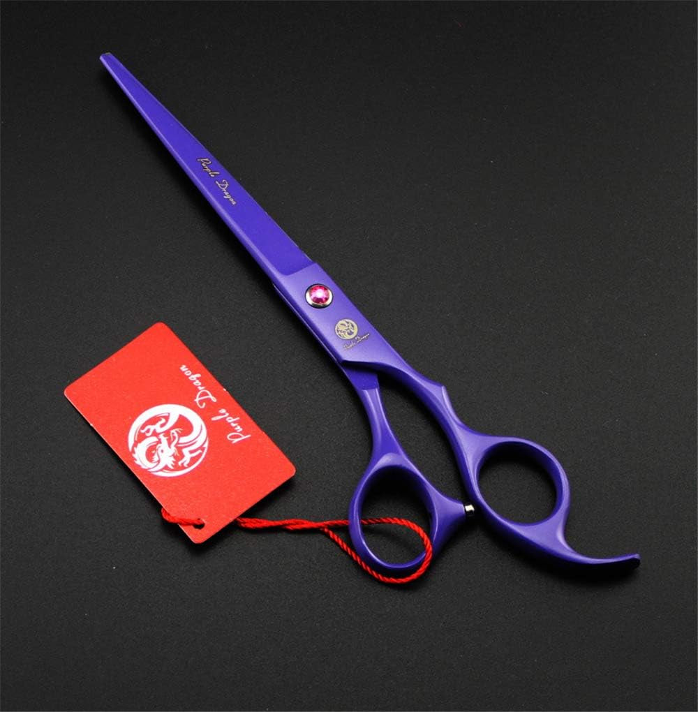 Professional 7.0 Inch 4PCS Pet Grooming Scissors Kit Japan Premium Steel Straight & Curved & Thinning Blade Dog Hair Cutting Shears Set with Case