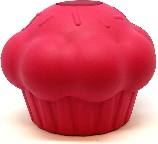Muttskickbutt Cupcake – Durable Dog Treat Dispenser & Chew Toy Made in USA from Non-Toxic, Pet Safe, Food Safe Natural Rubber for Mental Stimulation, Problem Chewing, Calming Nerves & More