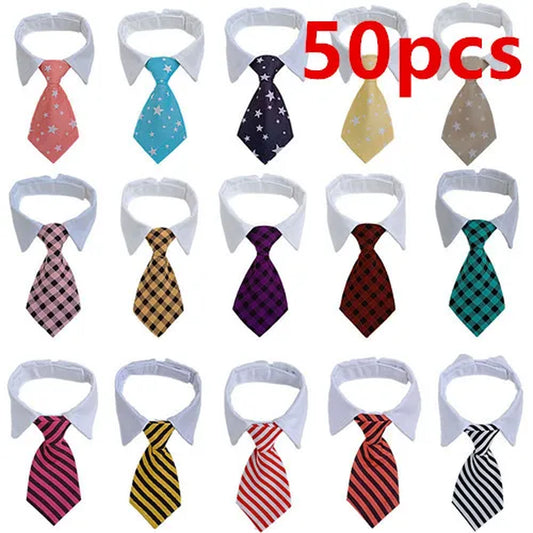 20/50Pcs Dog Decorations Products Pet Cat Dog Tie Small Bowtie Pet Goods for the Holiday Grooming Accessories Pet Shop