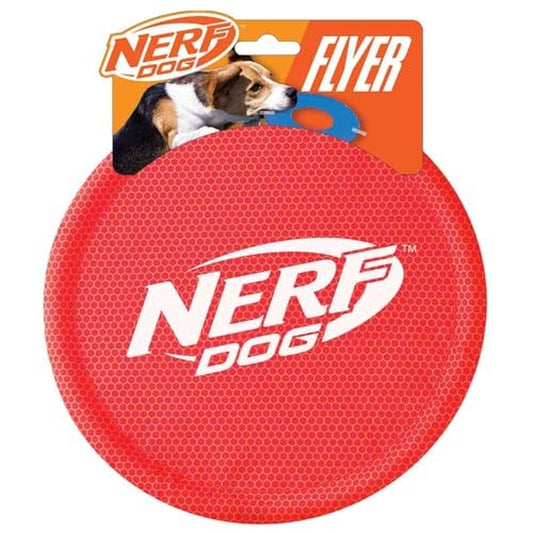 Nerf Dog Nylon Flyer Dog Toy, Frisbee, Lightweight, Durable and Water Resistant,