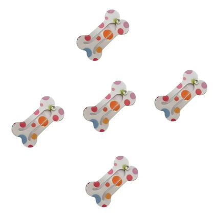5Pcs Pet Colorful Hairpin Puppy Mini Dog Bone Hair Clips Pet Hair Grooming Clips Dog Hair Accessories