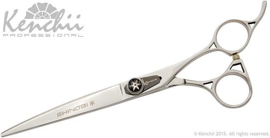 Shinobi Grooming Shear by  Grooming Professional Dog Grooming Scissors (7.0", Curved Blade)