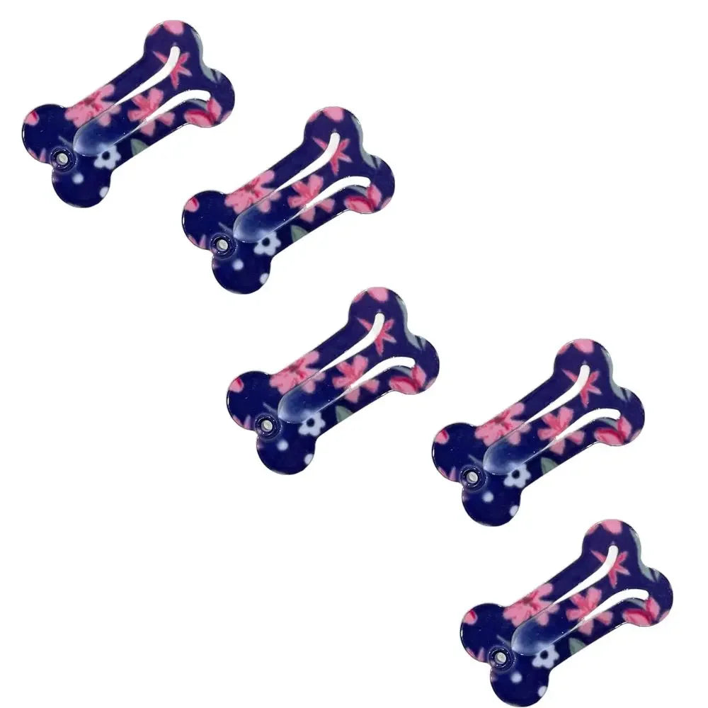 5Pcs Pet Colorful Hairpin Puppy Mini Dog Bone Hair Clips Pet Hair Grooming Clips Dog Hair Accessories