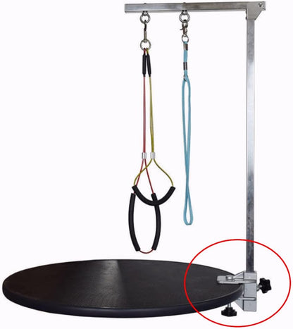 Pet Grooming Table Arms Clamp - Metal Dog Grooming Table Arm H Bar Clamp Holder Aid Accessory Hair Dryer Clamp Clip Pet Grooming Table Accessories(Inner Dia 2.3×2.3Cm)