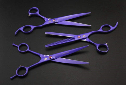 7.0 Inch Rhinestone Decoration 3PCS Pet Grooming Scissors Dog Hair Cutting & Thinning Shears Set