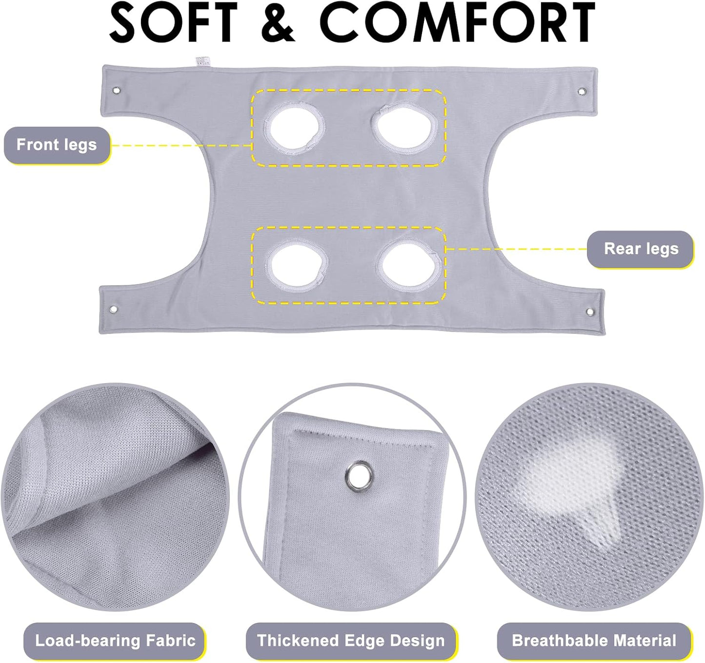 Pet Grooming Hammock,Pet Nail Clip Bag for Grooming,Bathing,Nail Cutting and Ear Removal,Dog Cat Hammock for Small Medium Dogs Cats Indoor,Pet Grooming Bag with Hangers and Fixing Pets(13.7Inch)