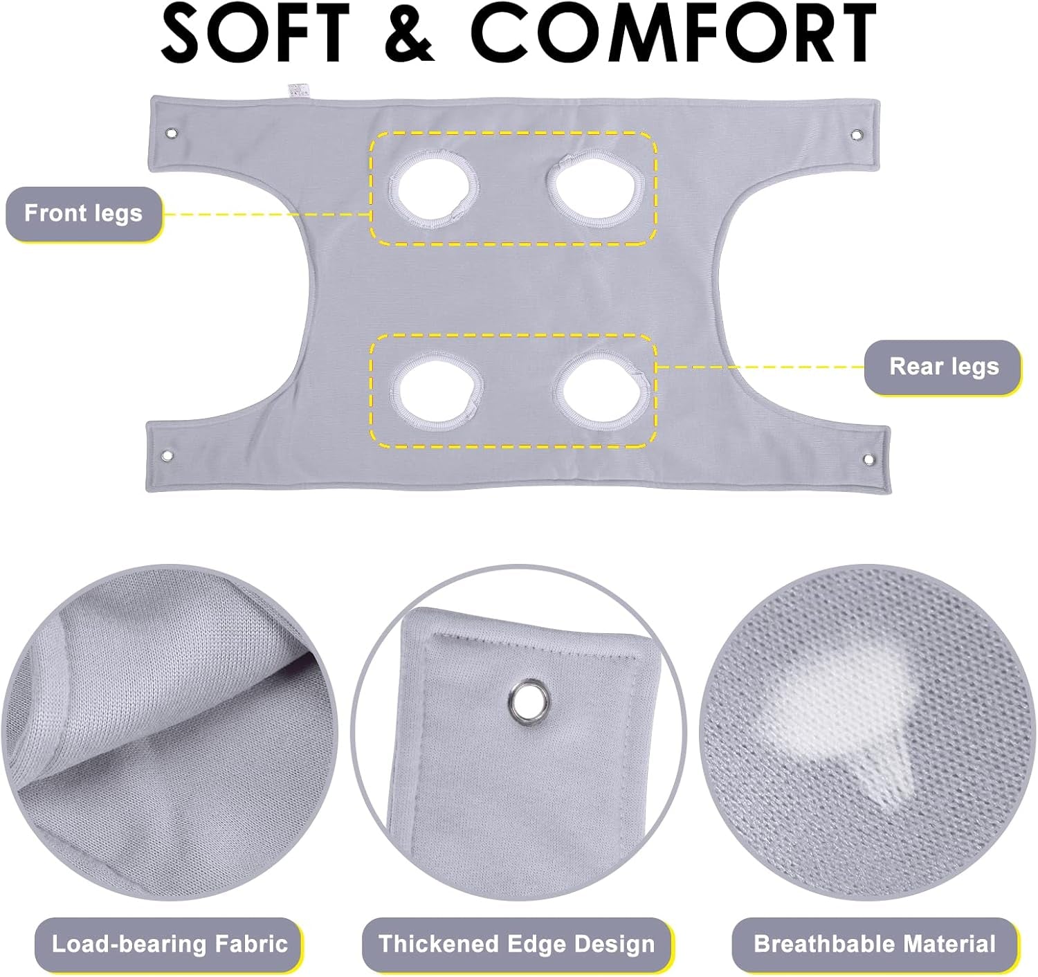 Pet Grooming Hammock,Pet Nail Clip Bag for Grooming,Bathing,Nail Cutting and Ear Removal,Dog Cat Hammock for Small Medium Dogs Cats Indoor,Pet Grooming Bag with Hangers and Fixing Pets(13.7Inch)