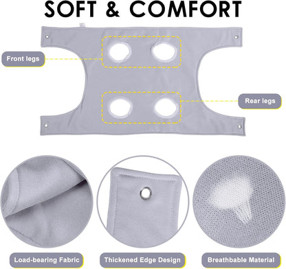 Pet Grooming Hammock,Pet Nail Clip Bag for Grooming,Bathing,Nail Cutting and Ear Removal,Dog Cat Hammock for Small Medium Dogs Cats Indoor,Pet Grooming Bag with Hangers and Fixing Pets(13.7Inch)